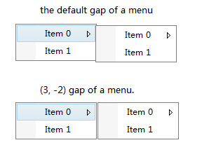 Gap of Menu